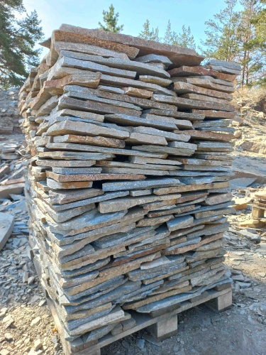 Плитняк златолит серебристый для фасада купить в Хотьково