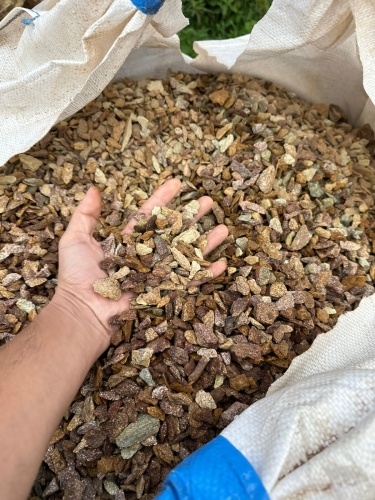 Златолит персиковый декоративная каменная крошка купить в Хотьково